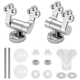 Dadabig Toilet Seat Hinge Zinc Alloy Toilet Lid Hinges for Toilet Seat with Soft Close Toilet Seat Replacement Hinge with Fittings Repair Parts for Toilet Seats