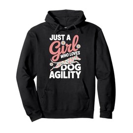 Dog Agility Art For Women Girls Dog Training Dog Agility Pullover Hoodie