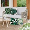 Bonhause Tropical Leaves Cushion Covers 45 x 45 cm Green