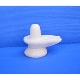 Pure Marble Shivling Shiva Lingam 3" inch ~ Hindu God Shiva Lingam Shiv Ling Idol Murti Statue Adiyogi for Puja - Hinduism Worship Idol Art Jalari Jaladhari Yoni Base Sculpture Abhishek