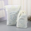 18x25cm Pouch with Milk Teddy Bear Drawstring, Sumomo Studio / 18x25cm 파우치 중 밀크곰돌이 조임끈 스모모스튜디오