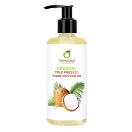 TROPICANA Organic Pressed Coconut Face Body Oil, 250ml, 1 piece / TROPICANA 유기농 압착 코코넛 페이스 바디오일, 250ml, 1개