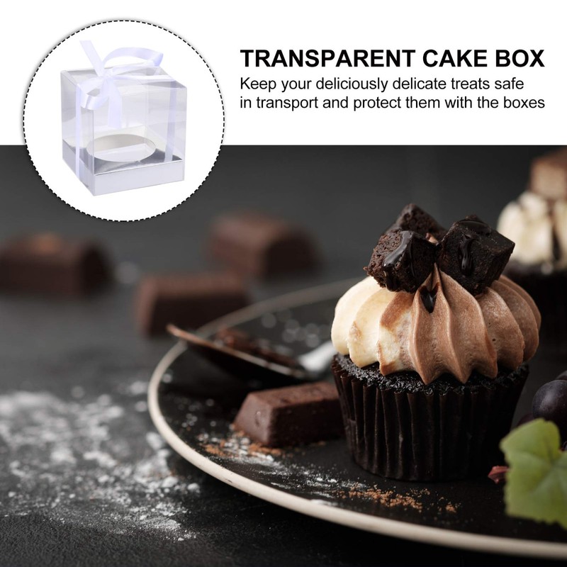 DOITOOL Individual Cupcake Containers, 12Pack Clear Cupcake Boxes Single Cupcake