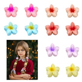 Kaizuca Pack of 12 Flower Hair Clips, 3 cm Cute Acrylic Small Hair Clips, Non-Slip Hair Jaw Clips, Hair Styling Accessories for Women and Girls