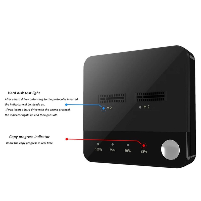 Dpofirs Hard Drive Duplicator, M.2 NVMe Drive Duplicator USB C