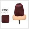 ALHER Short Bob Wig 99J Dark Burgundy, 12A Straight Small