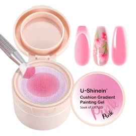 Cushion Gradient Painting Gel, Ombre Nails Aura Nails Full Coverage Precise Control of Each StrokeLong Lasting French Manicure Soak Off UV LED DIY Nail Art (02)