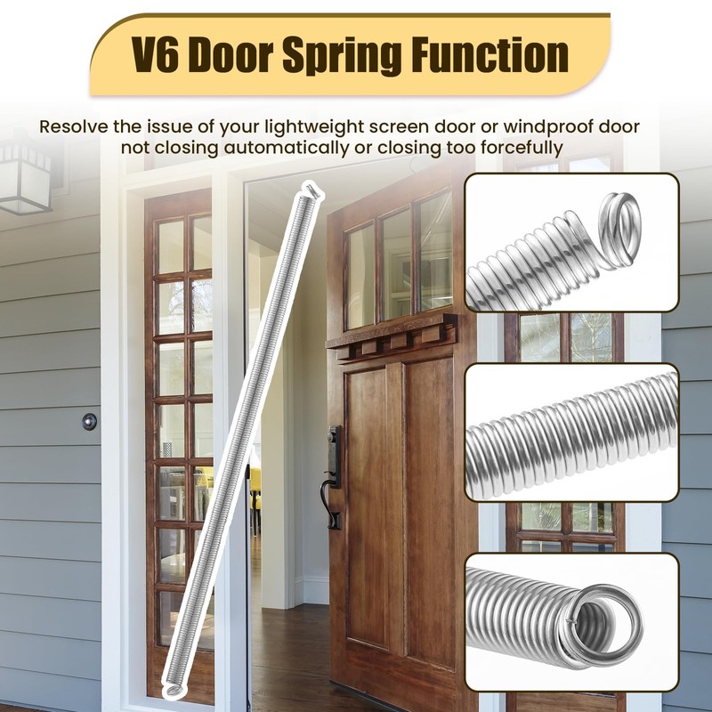 XwaYexa V6 Door Spring, 15.7" x 1/2" Galvanized Steel Screen