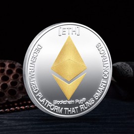 QUEAMBLER Ethereum ETH Coin Commemorative Coin, Physical Cryptographic Blockchain for Secure Storage of Crypto Crypto Offline Ethereum