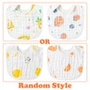 Zainpe 6Pcs Snap Muslin Cotton Baby Bibs Strawberry Lemon Avocado