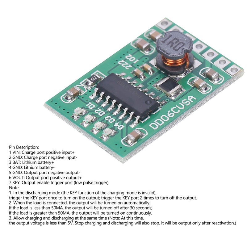 Charge Discharge Module 5V 2.1A Lithium Battery Integrated Power 3.7V