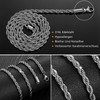 HSWYFCJY 2 MM Twist Rope Chain, Stainless Steel Silver Rope