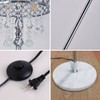 Hsyile KU300256 Mini European Crystal Floor Lamp for Living Room,Bedroom,Office,Chrome