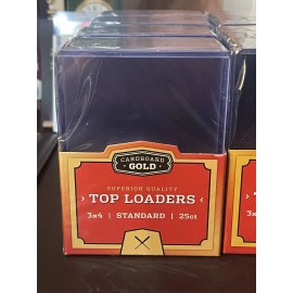 Cardboard Gold 35 pt Standard 3x4 Top Loaders 25ct Sealed Brand New