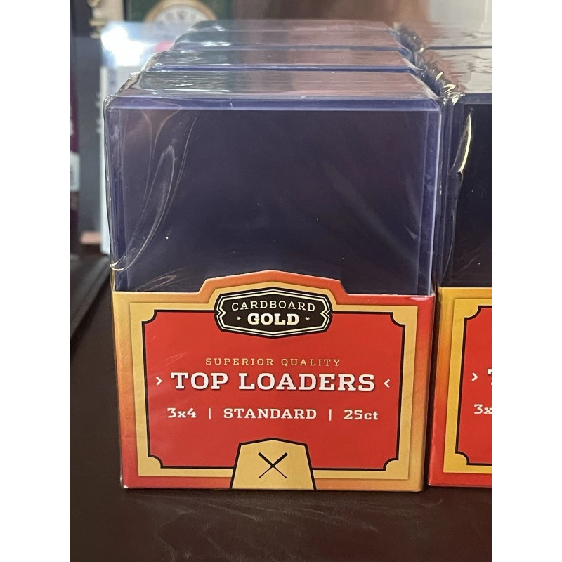 Cardboard Gold 35 pt Standard 3x4 Top Loaders 25ct Sealed