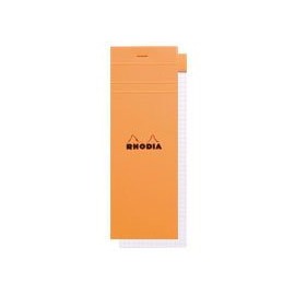 Rhodia Staplebound Orange - Graph 3 x 8.25 Notepad - R8200