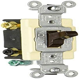 Leviton CS415-2 15-Amp, 120/277-Volt, Toggle 4-Way AC Quiet Switch, Commercial Grade, Grounding, Brown