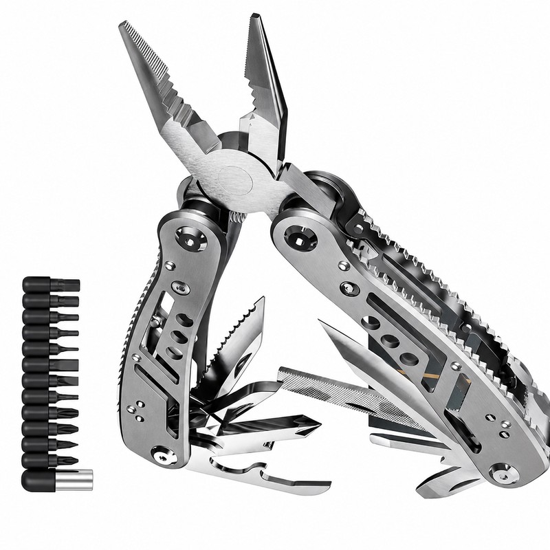24-in-1 Multitool for Camping & Everyday Repairs – Folding Pliers