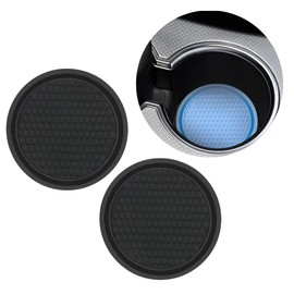 VERALY.MX Porta Vasos Protector Automovil Silicona Flexible Antideslizante Posa Vaso Termo Carro Decoracion Accesorio de Proteccion Coche 2pz (Celeste)