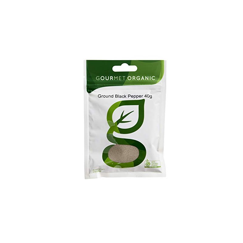 Gourmet Organic Herbs Ground Pepper Black 40 g