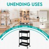ZOES HOMEWARE 3 Tier Rolling Cart, Metal Utility Cart with