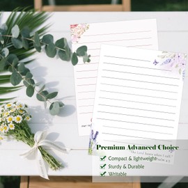 60 Pack Wildflower Bible Stationery Letterhead Paper Christian Flower Letter Paper 8.5 x 11 Inch Flower Themed Decorative Printer Paper for Wedding Birthday Invitation Office Printing Supplies