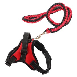 No Pull Dog Harness and Leash Set Soft Breathable Adjustable Dog Vest Harness 130cm Dog Leash Small Dog Puppy Harness for Outdoor Walking (Small)
