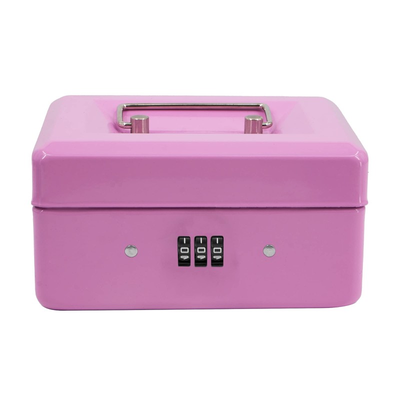 Small Security Lock Box with Coin Tray Metal Material with