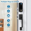 Keyless Entry Door Deadbolt with Handle Set, BEBASIA Fingerprint APP