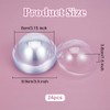 OLYCRAFT 24Pcs Half Ball Dome 8cm Clear Plastic Domes Candy
