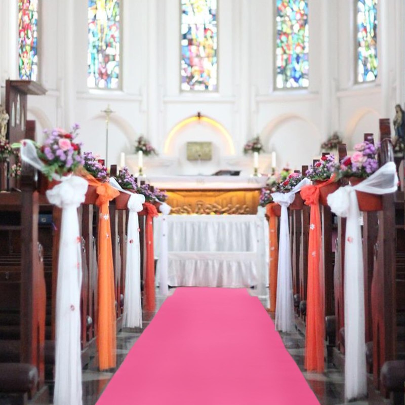 Pink Carpet Runner for Party, Premium 160 GSM Felt Non-Woven