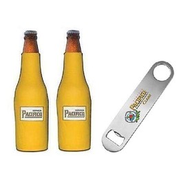 Pacifico Clara Beer Bottle Suit Cooler Coolie Huggie Set of 2 & 1 Bottle Opener