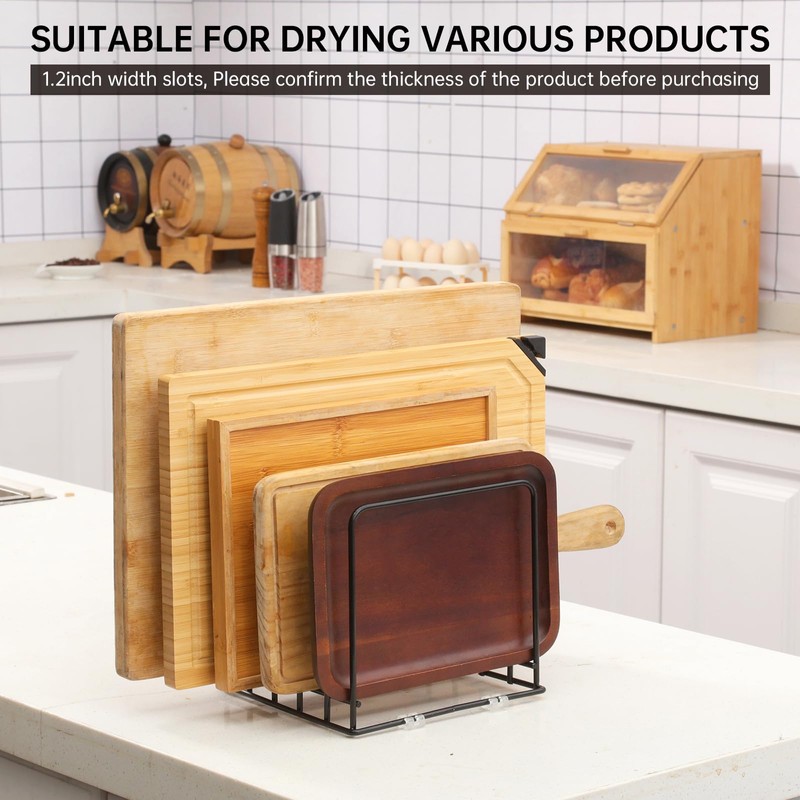 QSYZanZan Cutting Board Holder Stand(1-Pack),Cabinet cutting board organizer,Kitchen Cabinet Organizer