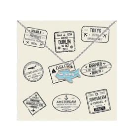 Lywjyb Birdgot Airplane Necklace Airplane Jewelry Pilot Gift World Traveler Gift for Mom New Adventure Gift (Airplane Ne CA)