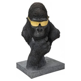 Hi-Line Gift Gorilla Head with Golden Glasses