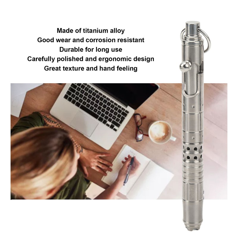 Titanium Alloy Ballpoint Pen Portable Pocket Pen for Everyday Use