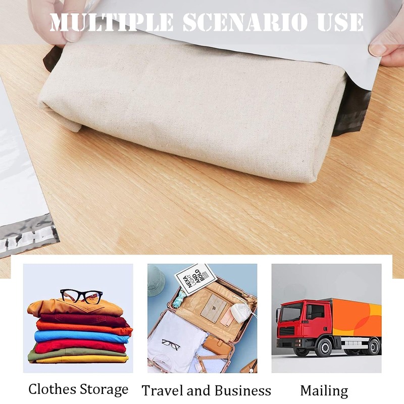 YAAVAAW 50pcs 20x35cm White Vinted Postage Bags Mailing for Clothes,