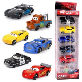 Zaloife Spielzeugauto Set, 6 Pack Kinderidee Spielfahrzeuge Toy Cars Autos, Lightning Spielzeugauto Geschenk für Kinder ab 3 Jahre