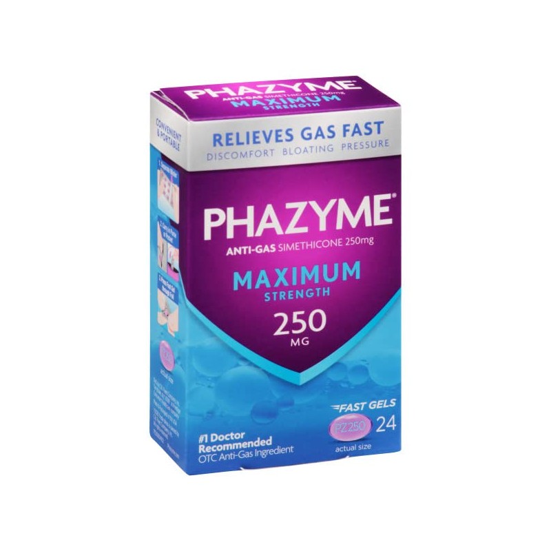 Phazyme Maximum Strength 250mg Anti Gas 24 ct. Softgel (Pack