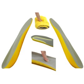 1 Paar Happystep Orthopädische Gedächtnisschaum Einlegesohlen mit Heel Cushioning und Cushioned Arch Support für Herren und Damen für Wanderschuhe, Sneaker und Stiefel (Größe S: 42-44 EU)