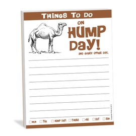 Guajolote Prints Funny Notepad - Pun Memo Pad - Novelty Gag Gift for Work Office, Friends and Coworkers - 4 x 5.25 inch, 50 Sheets (Hump Day)
