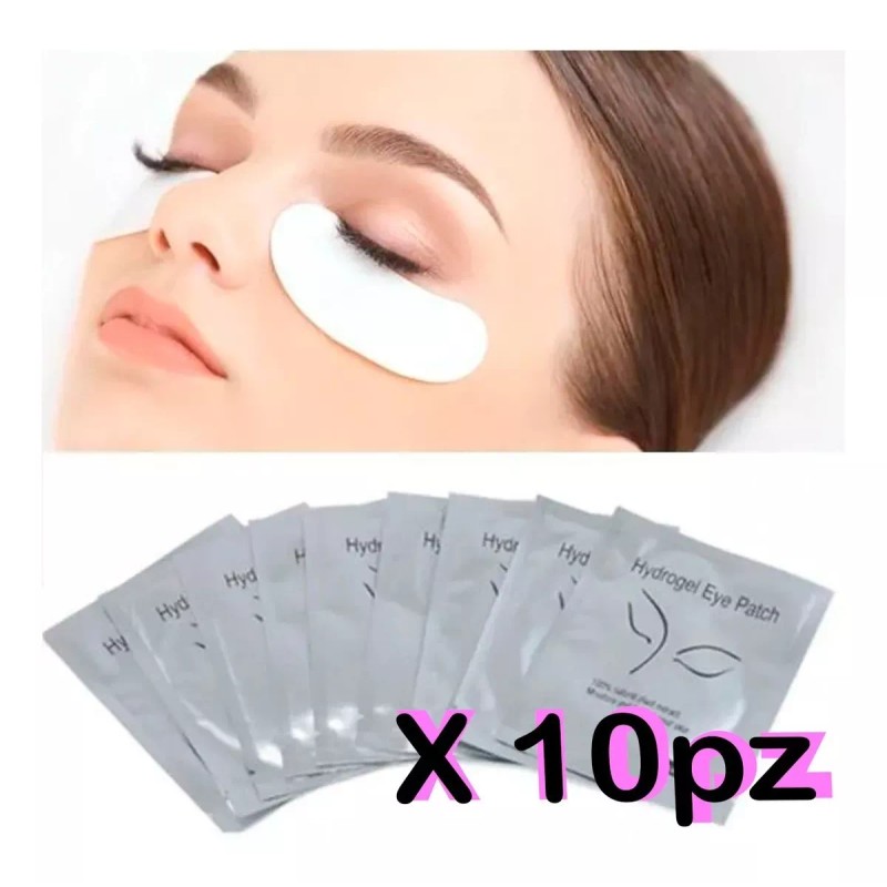 Universo en Linea Parches Gel Colágeno Extensiones Aplicacion Pestañas 10pares