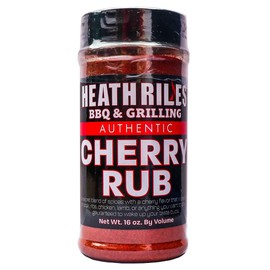 Heath Riles BBQ Cherry Rub Seasoning, Champion Pitmaster Recipe, Shaker Spice Mix, 16 oz.