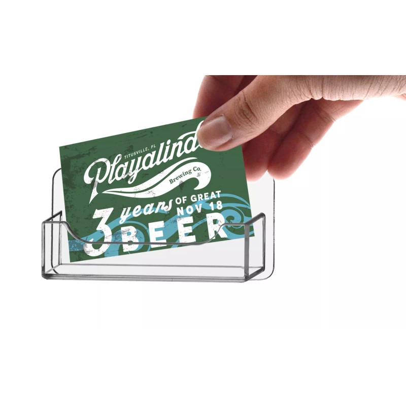Marketing Holders Single Pocket Horizontal Wall Mount Business Card Holder