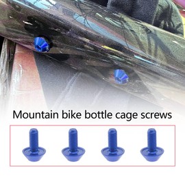 LT Easiyl 4Pcs M5 x 12mm Bicycle Water Bottle Cage Hex Bolts Bike Water Bottle Cage Holder Bicycle Water Bottle Bracket Screws for Mountain Bike Road Bike Blue