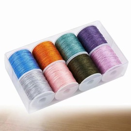 0.8mm Waxed Braiding Cord 55 Yards Per Roll, Polyester Waterproof Beading Thread Jewelry Making String for Bracelet Necklace Macrame Chinese Knot DIY Craft Supplies (Muted Colors)