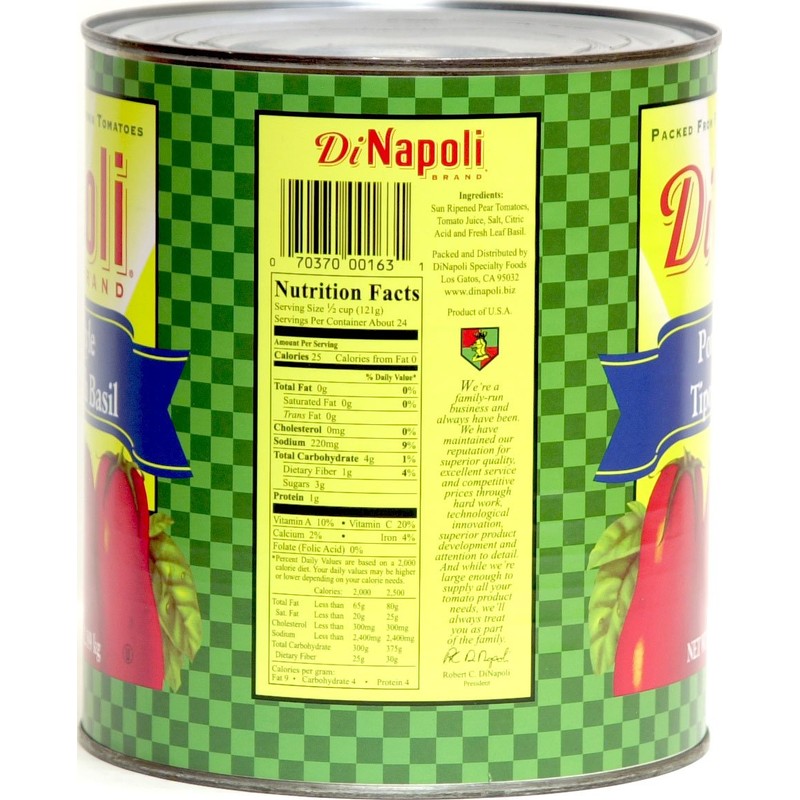 DiNapoli San Marzano Style Plum Tomatoes 102 oz