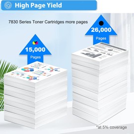 Remanufactured OEM WorkCentre 7830/7835/7845/7855 Toner Cartridge Yellow (15,000 Pages) - 006R01514 Toner Replacement for Xerox WorkCentre 7525 7535 7545 7556 7830 7835 7845 7855 Printer (Yx1 Pack)