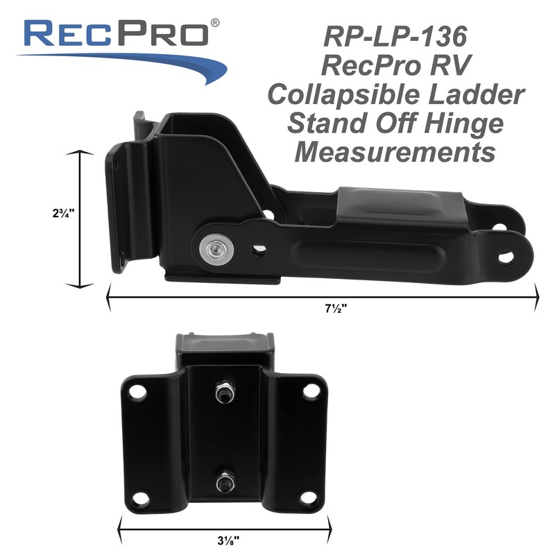 RecPro Stand Off Hinge Pair for Collapsible RV Ladder (Without