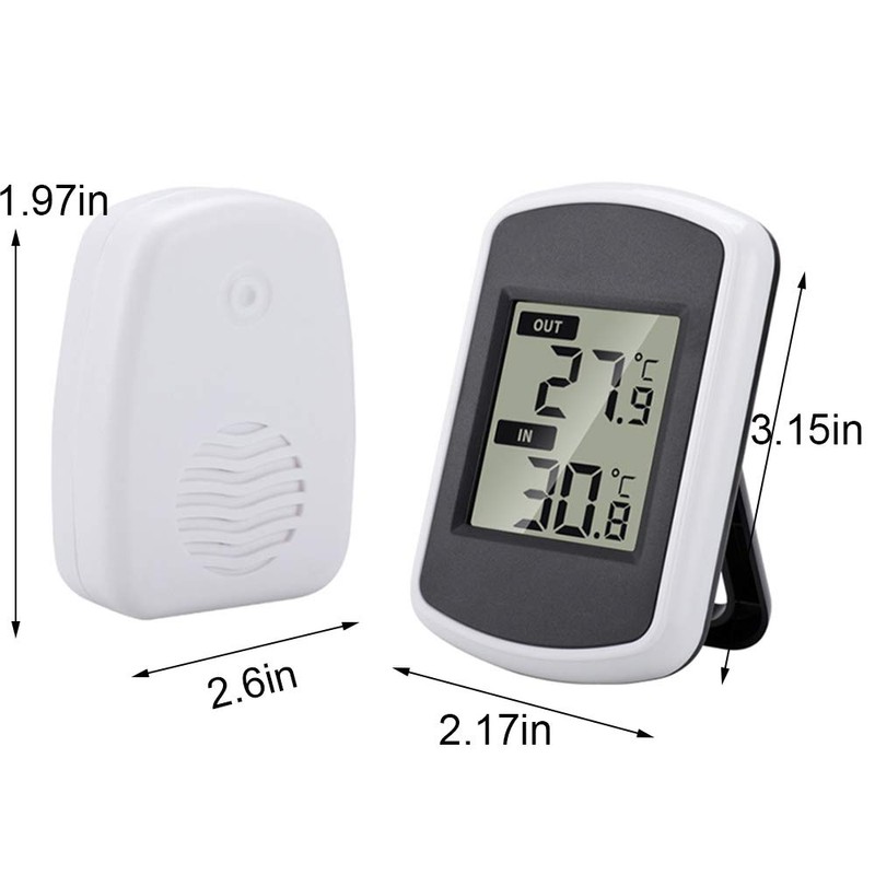 Lancoon Wireless Indoor/Outdoor Thermometer Transmission up to 100 Meters Precision